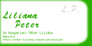 liliana peter business card